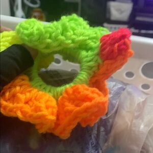 Colorful Crochet Hair Scrunchie